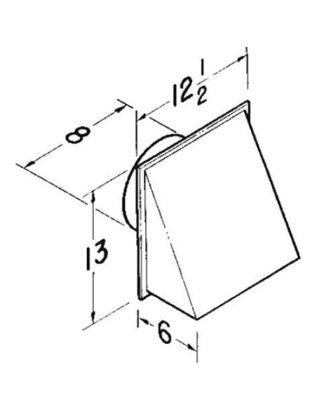 Tapón de Pared Redondo Broan-NuTone 643 8" Aluminio