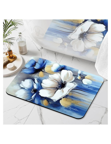 Alfombra de Baño Antideslizante Identiy 43x74 cm Floral