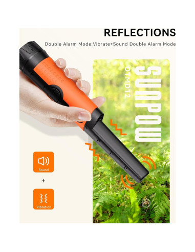 Detector de Metales SUNPOW OTMD12 Pinpointer Impermeable 360