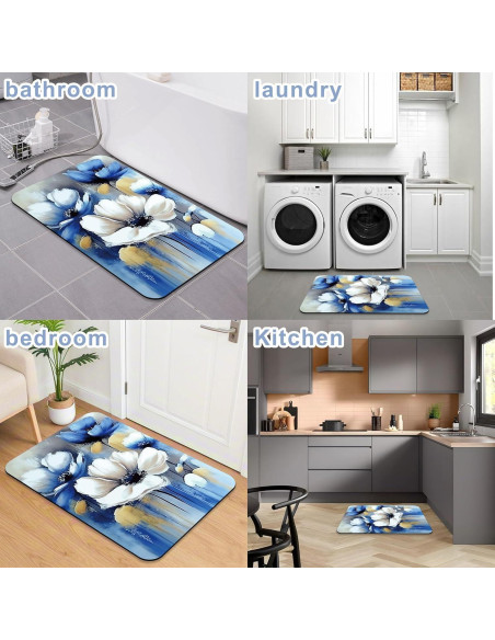 Alfombra de Baño Antideslizante Identiy 43x74 cm Floral