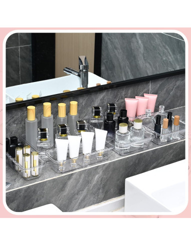 Organizador de Cajones Ajustable Hiitytin 15 Piezas Transparente