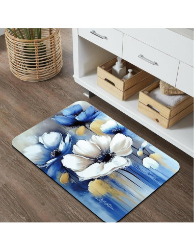 Alfombra de Baño Antideslizante Identiy 43x74 cm Floral