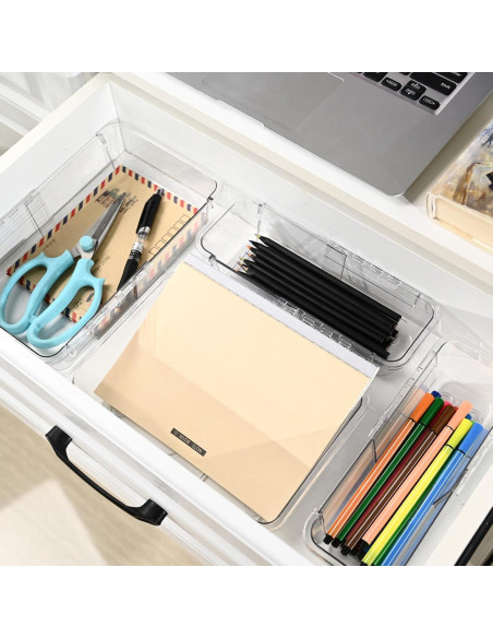 Organizador de Cajones Ajustable Hiitytin 15 Piezas Transparente