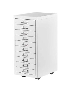 Archivador de Metal 10 Cajones Genérico Blanco para Oficina