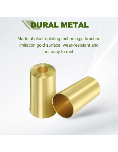 Cubiertas de Pies de Muebles uxcell Metal Dorado 4 Pcs 2.54x5.08cm