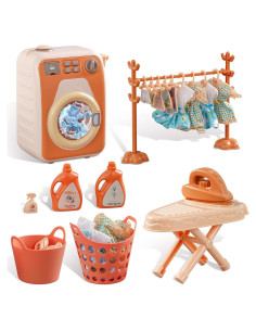 Mini Lavadora Realista HENG JIE TOYS con Efectos de Luz y Sonido