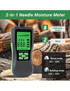 Medidor de Humedad Digital Kereinpo HY16B para Madera y Concreto 2