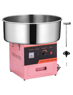 Máquina de Algodón de Azúcar Eléctrica YJ Tech Rosa 1000W