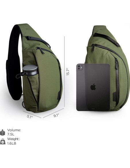 Bolsa Crossbody ALPAKA Metro Hombro Izquierdo 7.5L Verde