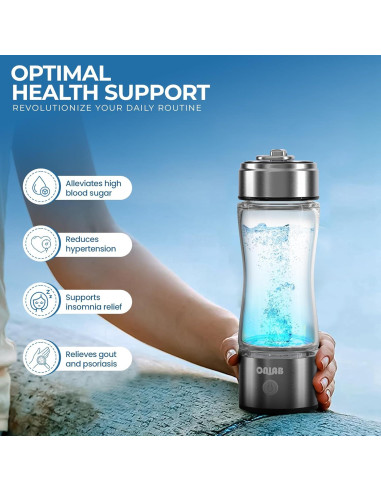 Botella de Agua de Hidrógeno ONIAB 400 ml - Ionizadora 3 en 1
