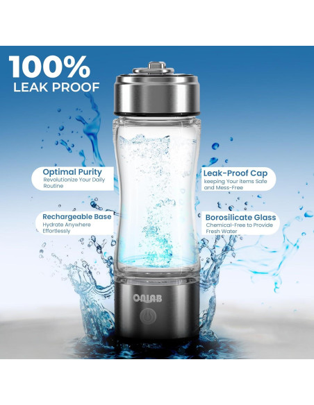Botella de Agua de Hidrógeno ONIAB 400 ml - Ionizadora 3 en 1