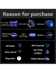 Walkie Talkie BAOFENG UV-22 Radio Bidireccional Carga Tipo-C 2