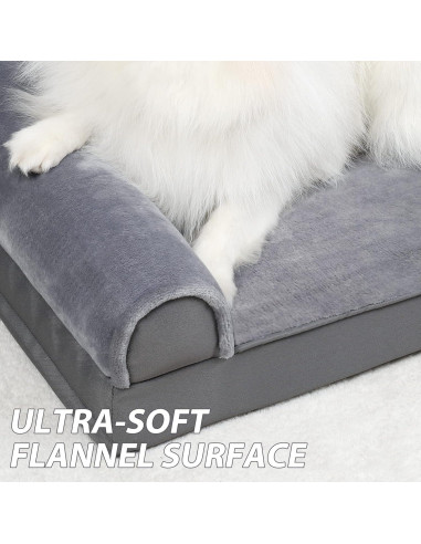 Cama Ortopédica para Perros KSIIA Impermeable 76.2x50.8cm Gris