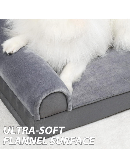 Cama Ortopédica para Perros KSIIA Impermeable 76.2x50.8cm Gris