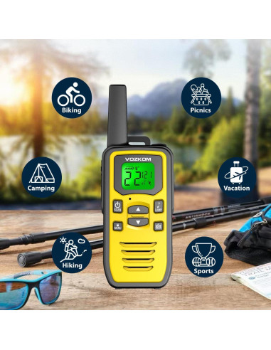 Walkie Talkies VOZKOM de Largo Alcance 24 km, 50 Canales