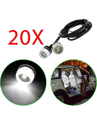Luz de Niebla LED ECCPP 18mm para Coche DRL Luz Diurna