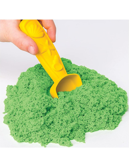 Juego de Caja de Arena Arena Cinética Verde 0.45kg con Moldes