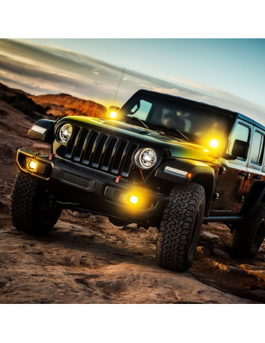 Nilight Pods LED 4" Ámbar 60W Combo Luz Niebla y Spot