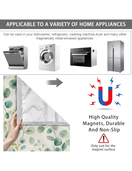 Cubierta Magnética para Lavavajillas WATMEBIS Eucalipto 58x66 cm