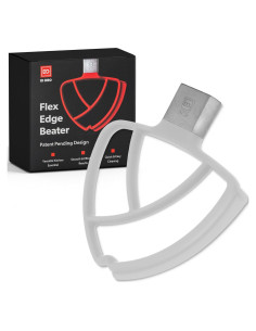 Batidor de Borde Flexible DI ORO para KitchenAid 4.5-5L Blanco