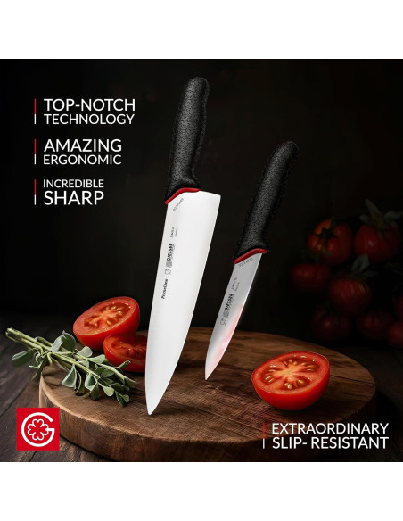 Cuchillo de Chef Giesser 20.1 cm Inoxidable + Cuchillo de Verduras