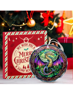Adorno de Dragón Celta KOGIZO para Árbol de Navidad 8cm 2