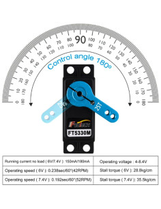 Servo Digital FEETECH 180 35Kg para Coches RC 1/10 1/8 2