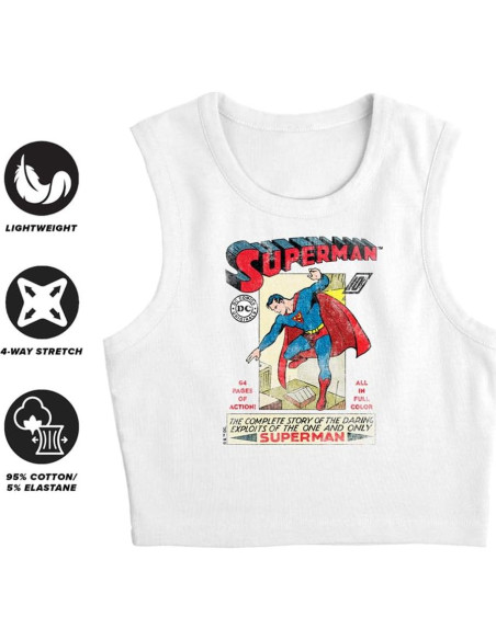 Camiseta Corto Universitaria Popfunk para Mujeres - Blanco - M