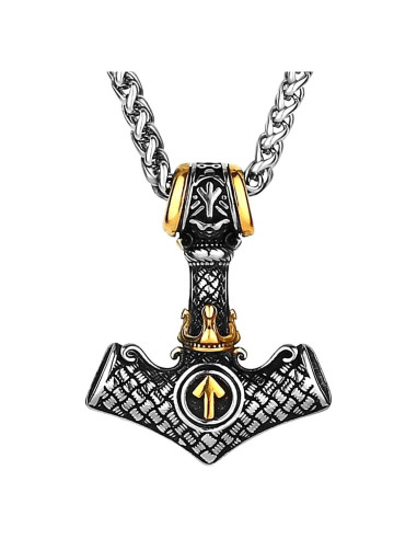 Collar Martillo de Thor Mjolnir Acero Inoxidable 60 cm