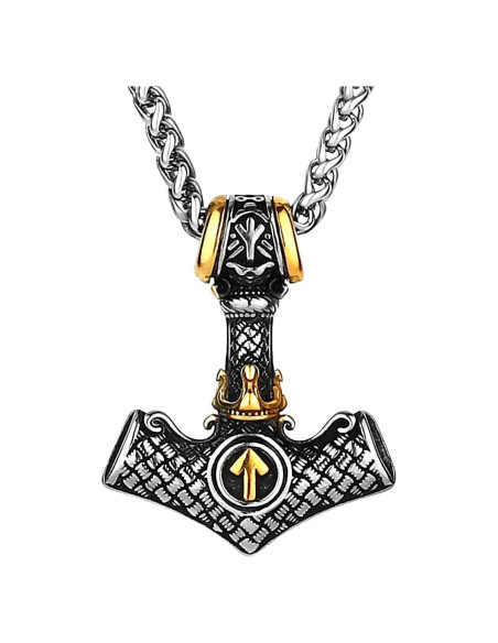 Collar Martillo de Thor Mjolnir Acero Inoxidable 60 cm