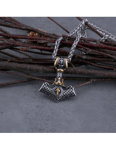 Collar Martillo de Thor Mjolnir Acero Inoxidable 60 cm