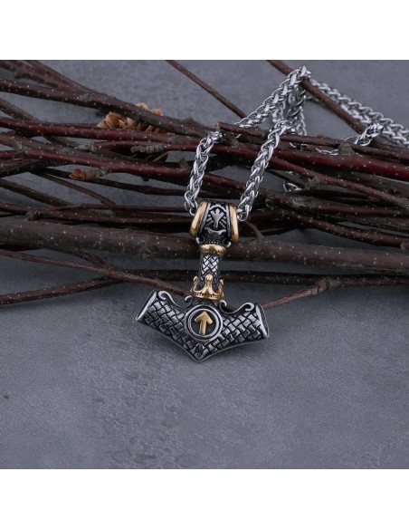 Collar Martillo de Thor Mjolnir Acero Inoxidable 60 cm
