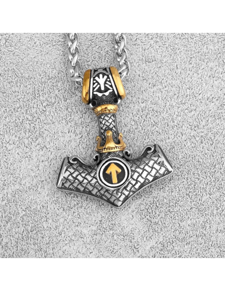 Collar Martillo de Thor Mjolnir Acero Inoxidable 60 cm