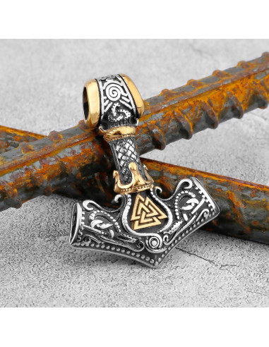 Collar Martillo de Thor Mjolnir Acero Inoxidable 60 cm
