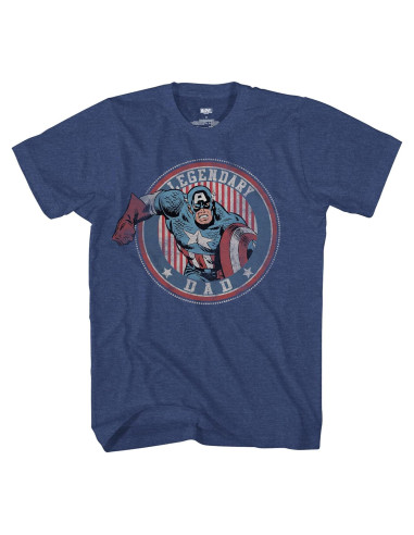 Camiseta de Papá Capitán América Marvel para Adultos XL