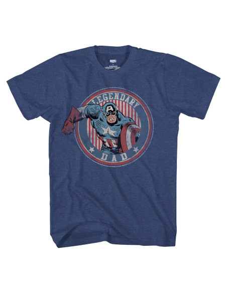 Camiseta de Papá Capitán América Marvel para Adultos XL