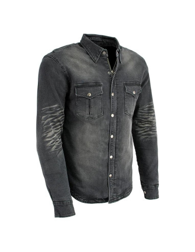 Camisa de Motociclista de Franela Negra Milwaukee MPM1620 Mediana