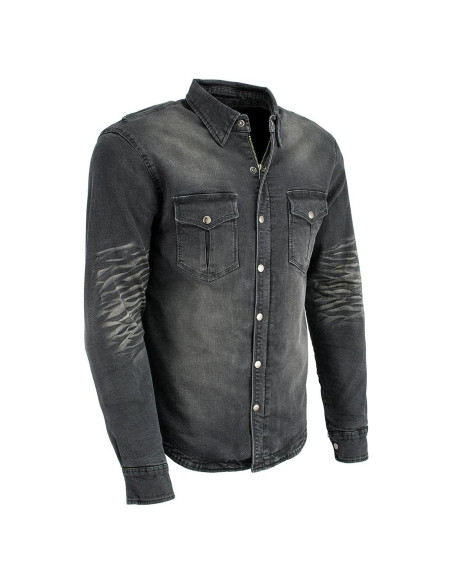 Camisa de Motociclista de Franela Negra Milwaukee MPM1620 Mediana