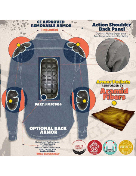 Camisa de Motociclista de Franela Negra Milwaukee MPM1620 Mediana