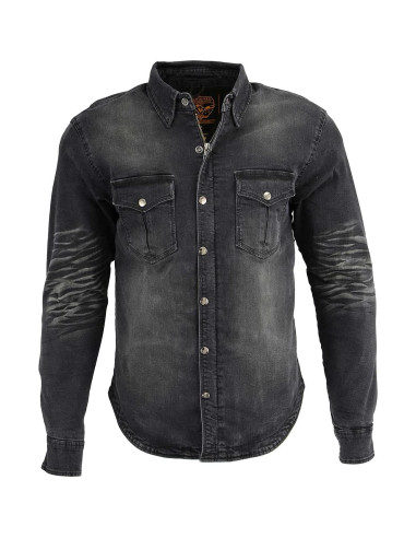 Camisa de Motociclista de Franela Negra Milwaukee MPM1620 Mediana