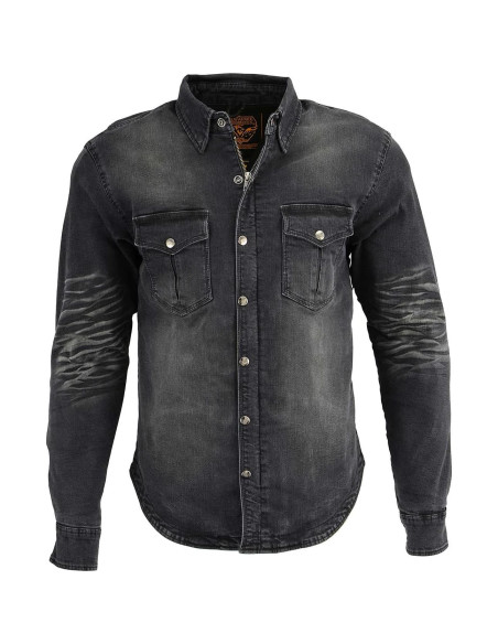 Camisa de Motociclista de Franela Negra Milwaukee MPM1620 Mediana