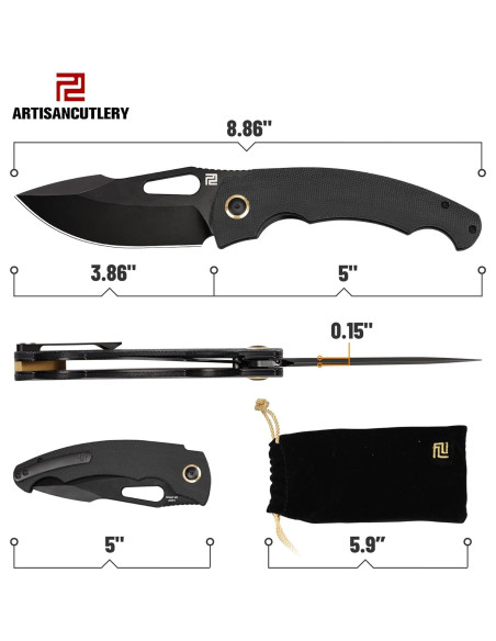 Cuchillo Plegable ARTISANCUTLERY ATZ-1860P 9.8cm Hoja AR-RPM9