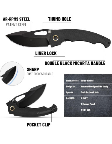 Cuchillo Plegable ARTISANCUTLERY ATZ-1860P 9.8cm Hoja AR-RPM9