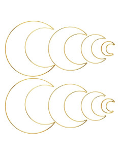 8 Aros de Macramé Dorados Hoedia para Atrapasueños DIY 4 Tamaños