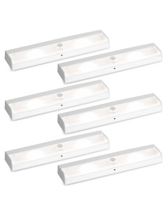 Luz de Escalera LED Inalámbrica Brilliant Evolution - 6 Pzs, Sensor de Movimiento, 35 Lúmenes, Instalación Rápida