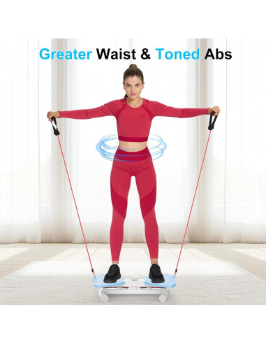 Máquina de Torsión de Cintura Zieuyend Azul con Banda de Resistencia