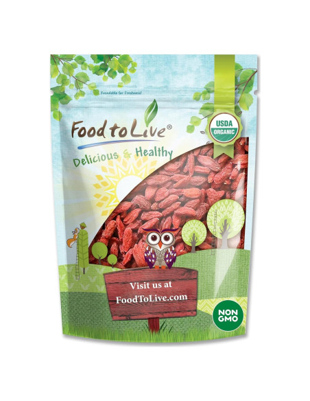 Berries de Goji Orgánicos Food to Live 226g - Secados al Sol