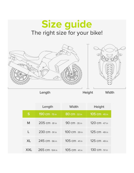 Funda para motocicleta VELMIA impermeable y resistente al calor