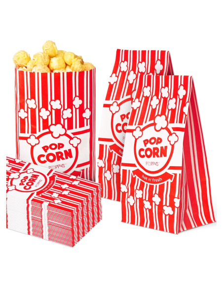 Bolsas de Palomitas de Papel Poppy 2 oz - Paquete de 200