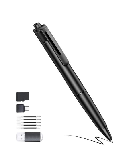 Cámara Pluma 2.7K TMKLOE con Tarjeta SD 64GB - Negro Brillante